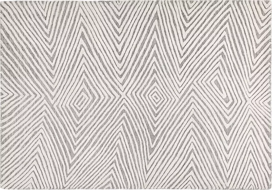 Beliani GOKSUN Vloerkleed Grijs 140 x 200 cm Wol - Foto 3