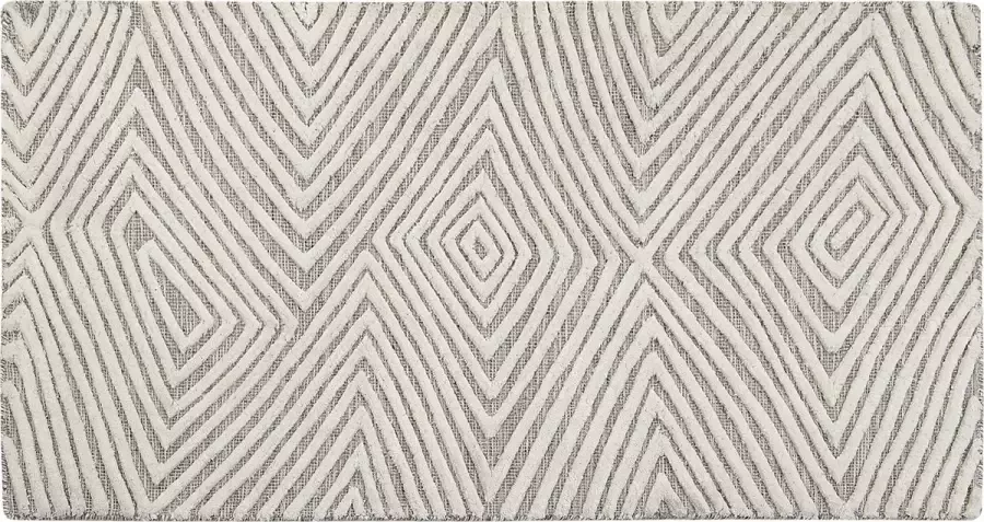 Beliani GOKSUN Vloerkleed Lichtgrijs 80 x 150 cm Wol - Foto 2