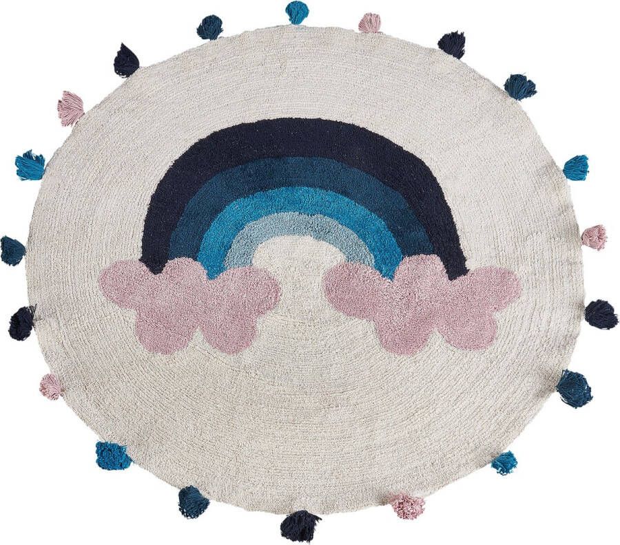 Beliani GORISA Kindervloerkleed Meerkleurig 140 x 200 cm Katoen