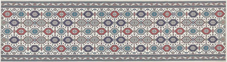Beliani HACILAR Loper tapijt Meerkleurig 80 x 300 cm Polyester