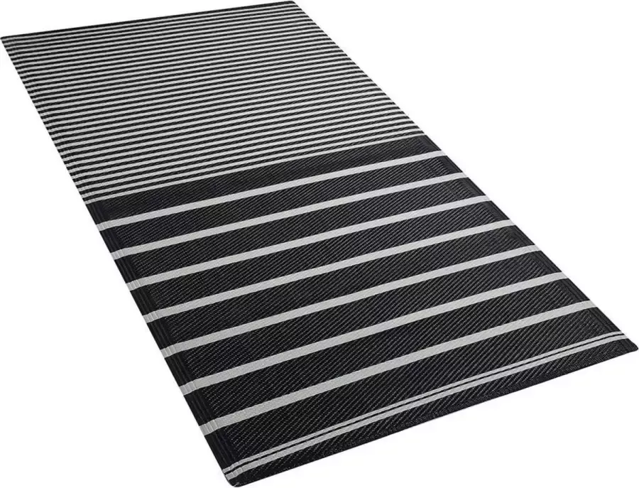 Beliani HALDIA Outdoor kleed Zwart 90 x 180 cm Polypropyleen - Foto 2