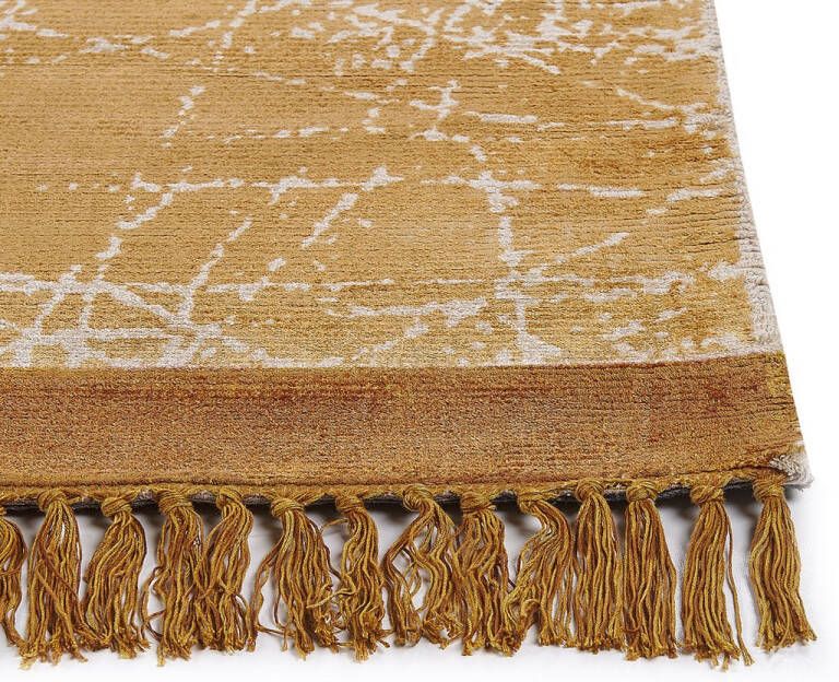 Beliani Vloerkleed viscose oranje 140 x 200 cm HANLI