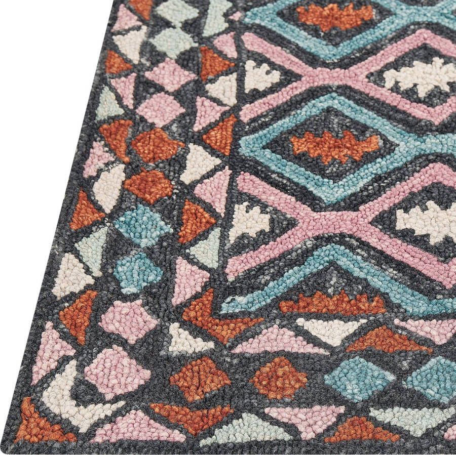Beliani Vloerkleed wol meerkleurig 140 x 200 cm HAYMANA