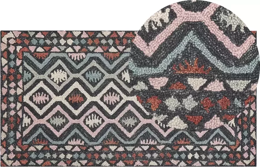 Beliani Vloerkleed wol meerkleurig 80 x 150 cm HAYMANA - Foto 2