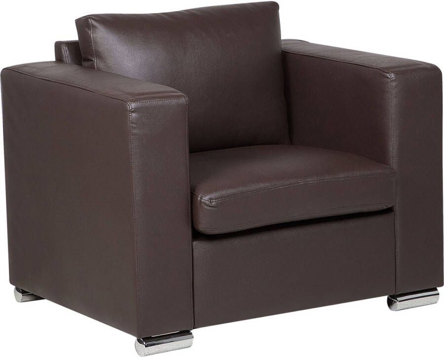 Beliani HELSINKI Fauteuil Leer 76 x 96 cm - Foto 2