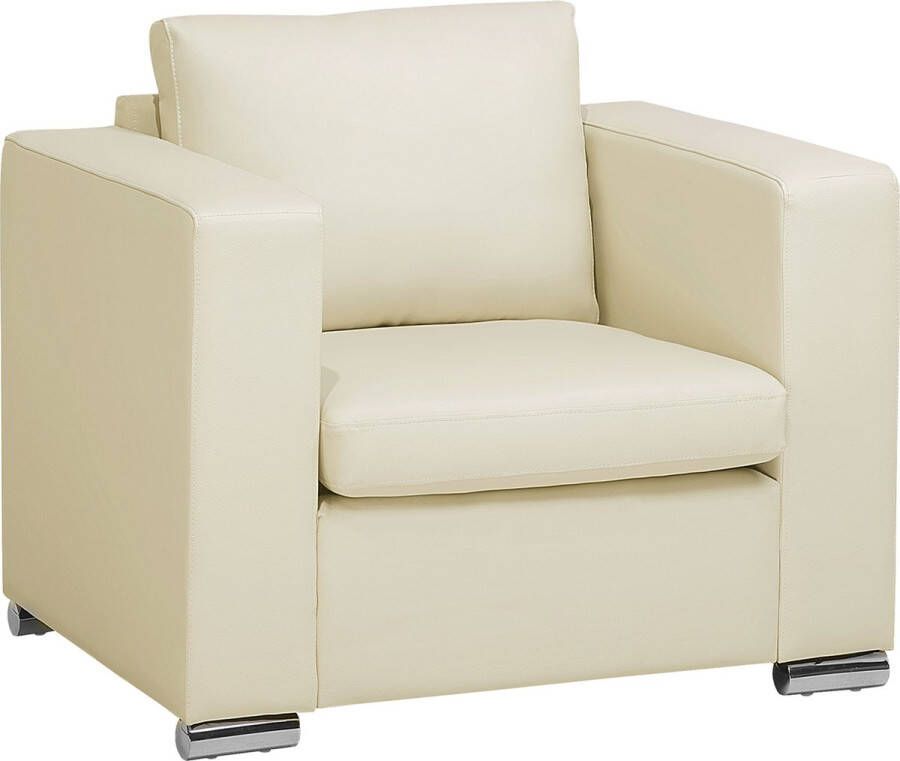 Beliani HELSINKI Fauteuil Beige Leer