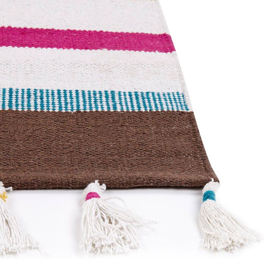 Beliani Vloerkleed katoen meerkleurig 140 x 200 cm HISARLI