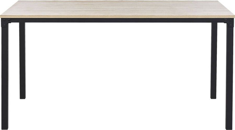 Beliani HOCKLEY Eettafel Lichte houtkleur 90 x 150 cm Vezelplaat - Foto 1