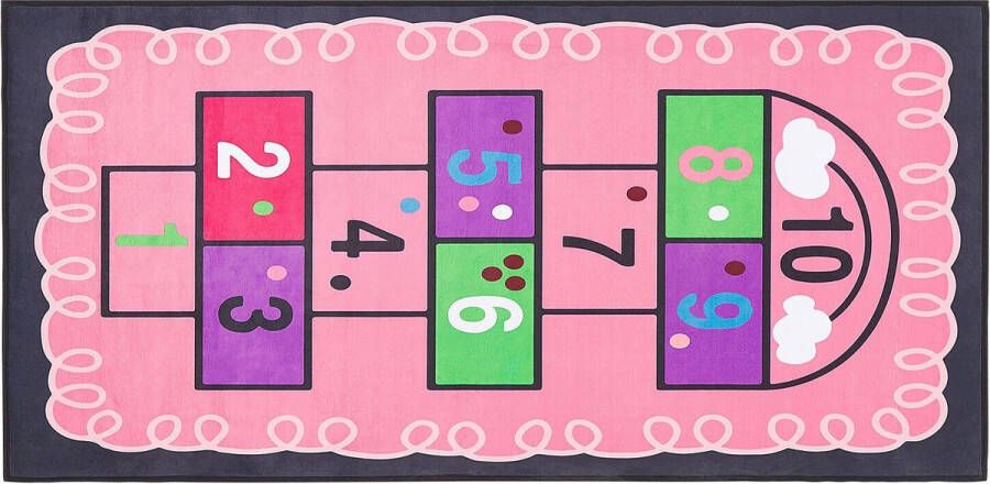 Beliani HONAZ Kindervloerkleed Multicolor 80 x 150 cm Polyester