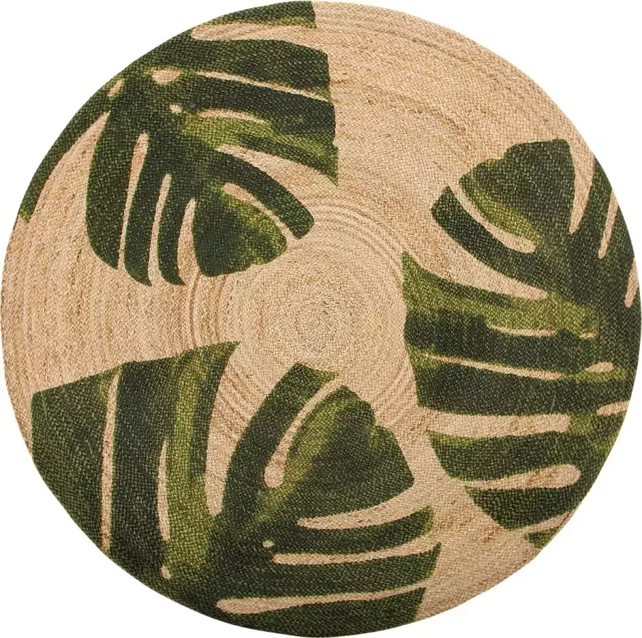 Beliani INCIK Vloerkleed Groen 80 x 150 cm Jute
