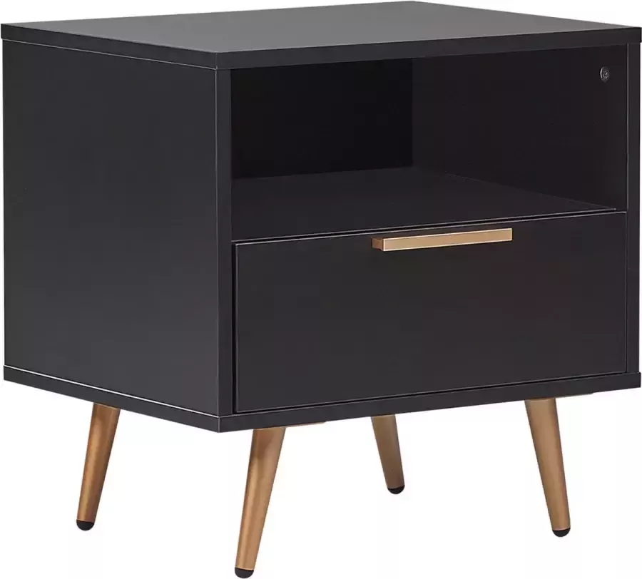 Beliani INDIO Bedside Table Zwart Vezelplaat - Foto 2