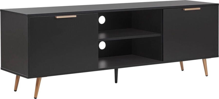 Beliani INDIO TV-meubel-zwart-Vezelplaat