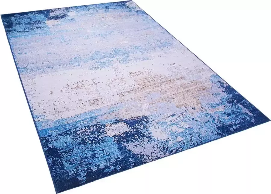 Beliani INEGOL Vloerkleed Blauw 140 x 200 cm Polyester - Foto 2