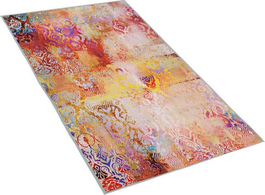 Beliani ISPARTA Laagpolig vloerkleed Multicolor 80 x 150 cm Polyester