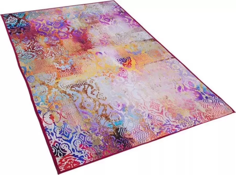 Beliani ISPARTA Laagpolig vloerkleed Multicolor 80 x 150 cm Polyester - Foto 2