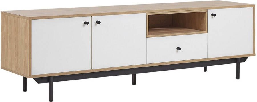 Beliani ITACA TV-meubel-lichte houtkleur-Vezelplaat - Foto 1