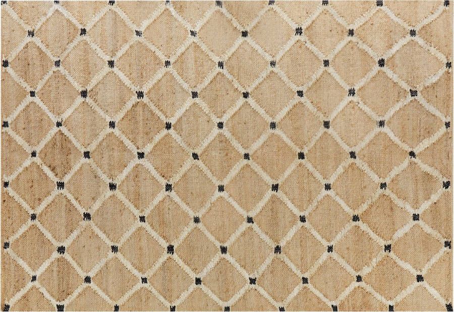 Beliani KALEKOY Vloerkleed Beige 160 x 230 cm Jute