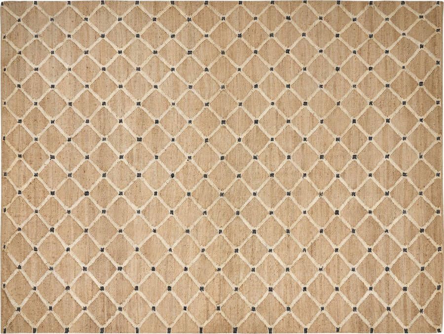 Beliani KALEKOY Vloerkleed Beige 300 x 400 cm Jute