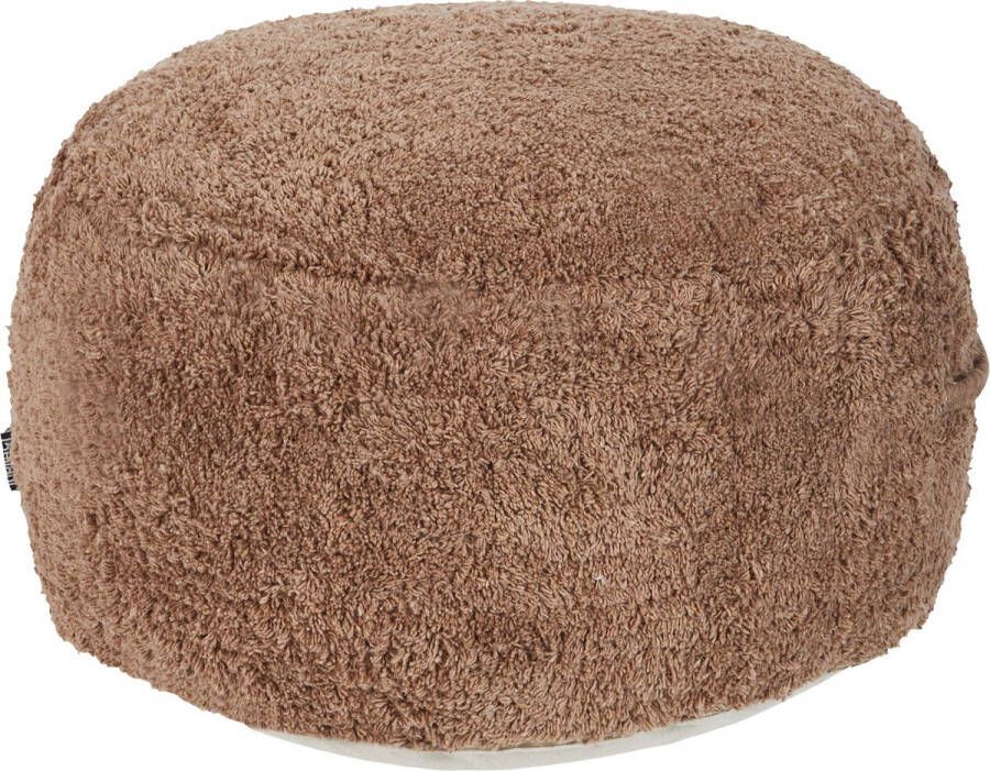 Beliani KANDHKOT Poef Bruin 50 x 35 Katoen