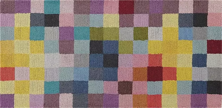 Beliani KANDIRA Laagpolig vloerkleed Multicolor 80 x 150 cm Wol - Foto 3