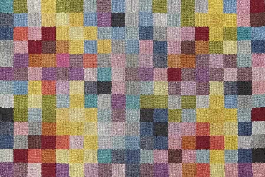 Beliani KANDIRA Laagpolig vloerkleed Multicolor 140 x 200 cm Wol - Foto 3
