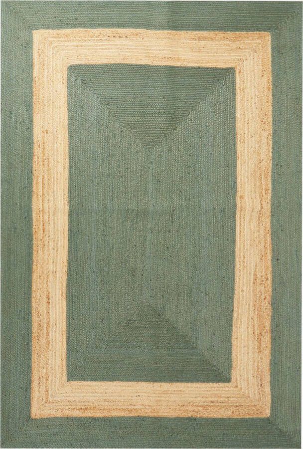 Beliani KARAKUYU Vloerkleed Groen 200 x 300 cm Jute