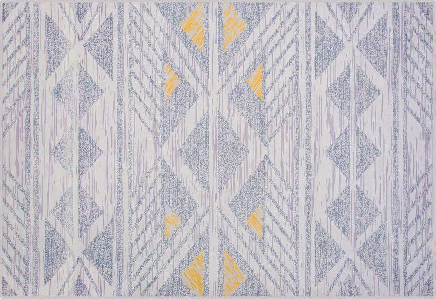 Beliani KARGI Laagpolig vloerkleed Grijs 140 x 200 cm Polyester