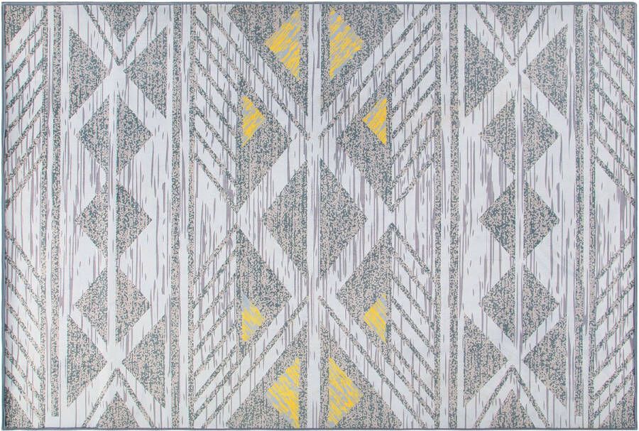 Beliani KARGI Laagpolig vloerkleed Grijs 160 x 230 cm Polyester