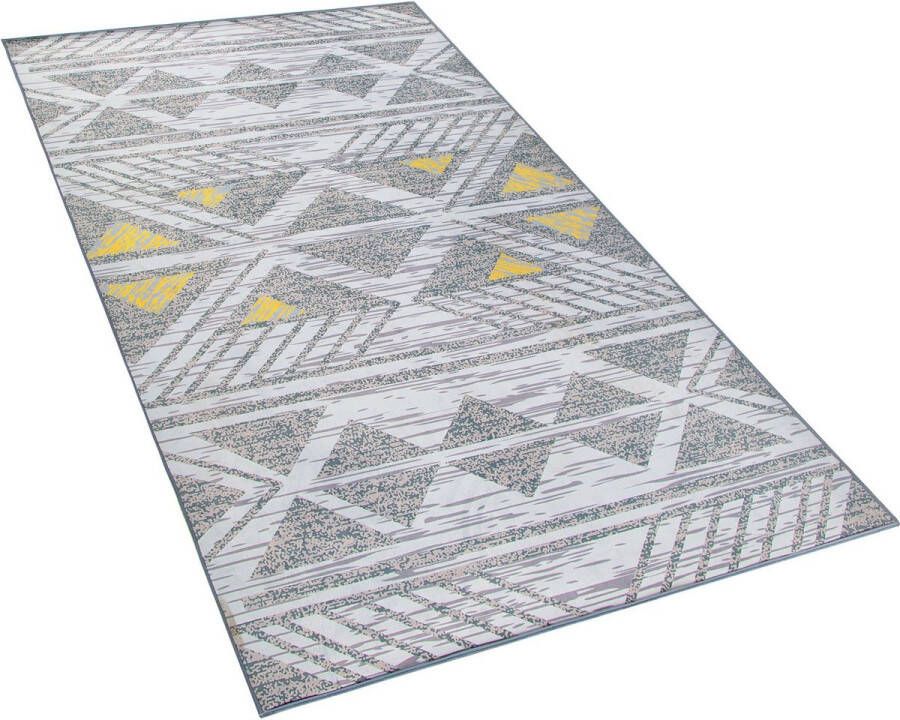 Beliani KARGI Laagpolig vloerkleed Grijs 80 x 150 cm Polyester