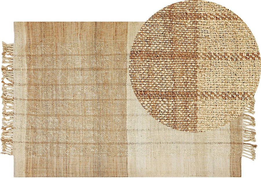 Beliani KARKIN Modern vloerkleed Lichtbeige 200 x 300 cm Jute