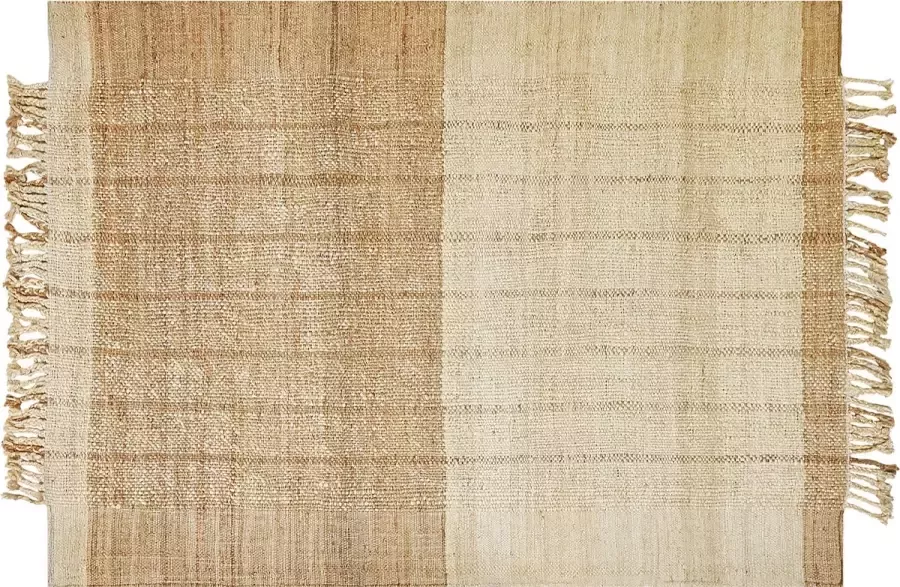 Beliani KARKIN Modern vloerkleed Lichtbeige 160 x 230 cm Jute - Foto 2