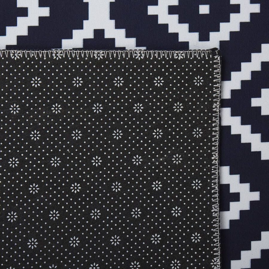 Beliani KARUNGAL Loper Zwart 80 x 300 cm Polyester