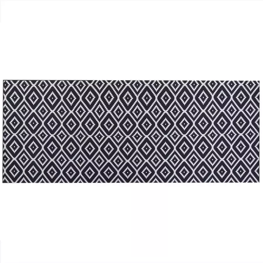 Beliani KARUNGAL Loper Zwart 80 x 200 cm Polyester - Foto 2