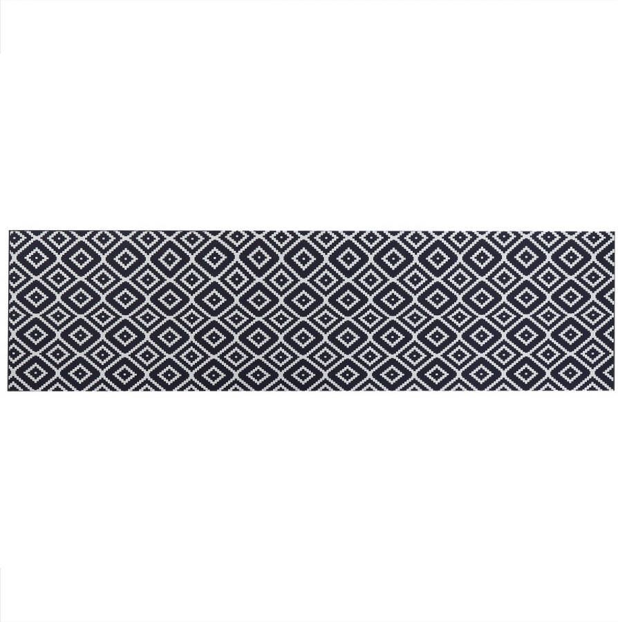 Beliani KARUNGAL Loper Zwart 80 x 300 cm Polyester - Foto 2