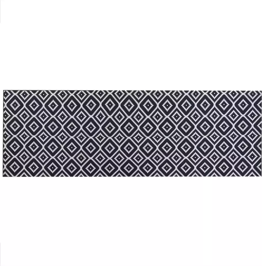 Beliani KARUNGAL Loper Zwart 80 x 240 cm Polyester - Foto 2