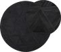 Beliani KASAR Patchwork vloerkleed Zwart 140 cm Koeienhuid leer - Thumbnail 1