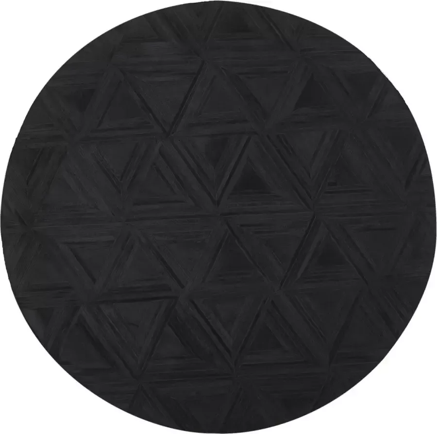 Beliani KASAR Patchwork vloerkleed Zwart 140 cm Koeienhuid leer - Foto 2