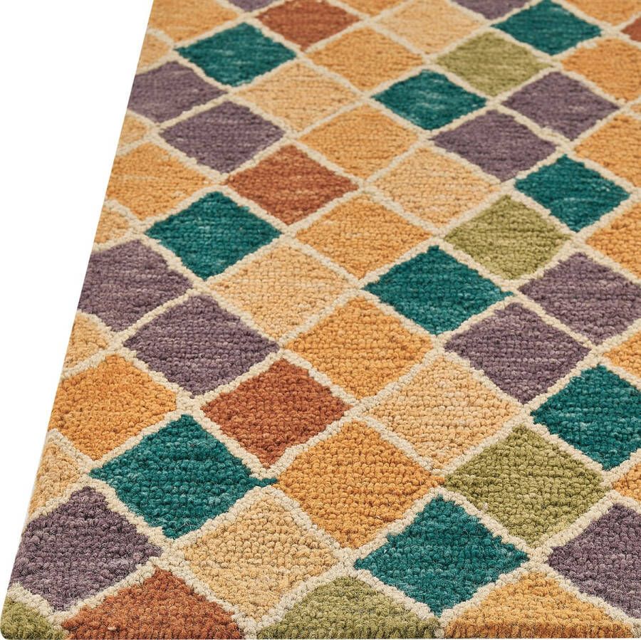 Beliani Vloerkleed wol meerkleurig 140 x 200 cm KESKIN