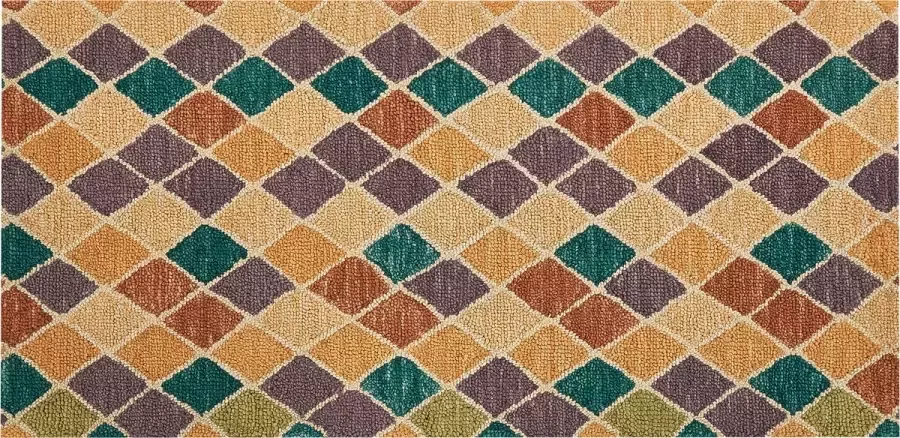 Beliani Vloerkleed wol meerkleurig 80 x 150 cm KESKIN - Foto 2