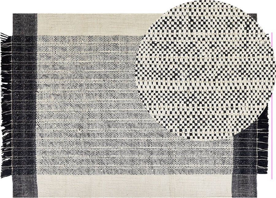 Beliani KETENLI Modern vloerkleed Wit 140 x 200 cm Wol