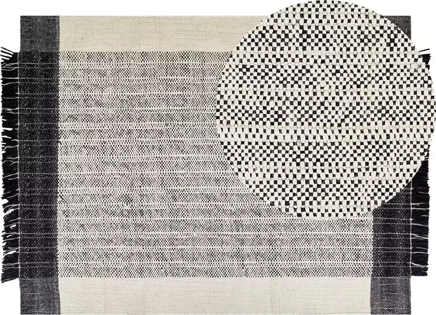 Beliani KETENLI Modern vloerkleed Gebroken wit 160 x 230 cm Wol