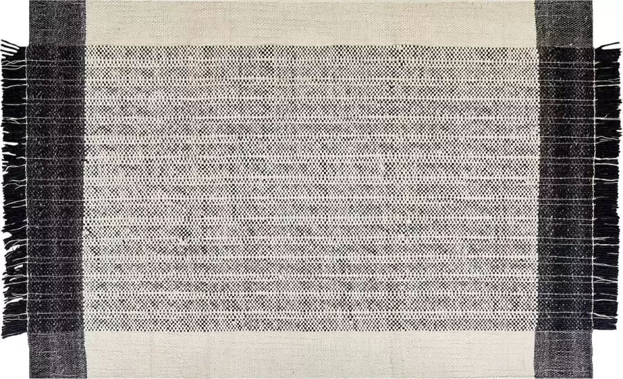 Beliani KETENLI Modern vloerkleed Gebroken wit 140 x 200 cm Wol - Foto 2