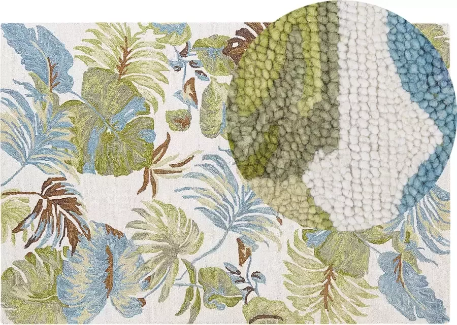 Beliani KINIK Vloerkleed Multicolor 160 x 230 cm Wol