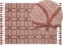 Beliani KIRSEHIR Laagpolig vloerkleed Rood 140 x 200 cm Katoen - Thumbnail 2