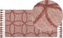 Beliani KIRSEHIR Laagpolig vloerkleed Rood 80 x 150 cm Katoen - Thumbnail 3