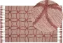 Beliani KIRSEHIR Laagpolig vloerkleed Rood 140 x 200 cm Katoen - Thumbnail 3