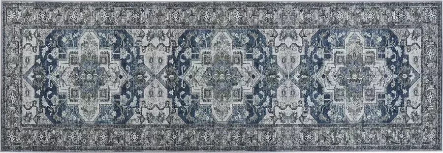 Beliani Vloerkleed grijs en blauw 80 x 240 cm KOTTAR - Foto 4