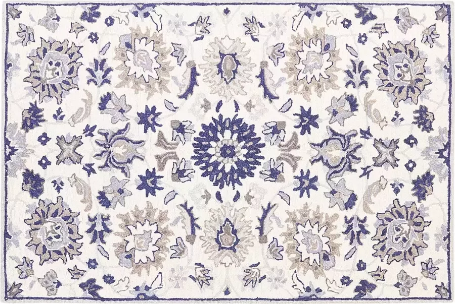 Beliani Vloerkleed vintage beige blauw 160 x 230 cm KUMRU - Foto 2