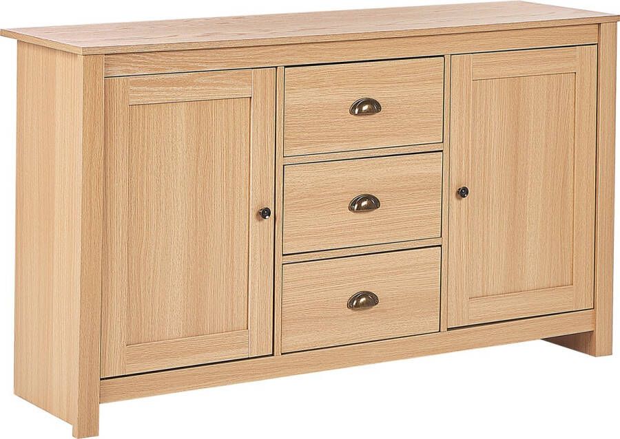 Beliani LANSIN Sideboard met 2 deuren lichte houtkleur - Foto 1