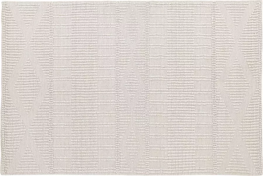 Beliani LAPSEKI Laagpolig vloerkleed Beige 140 x 200 cm Wol - Foto 2